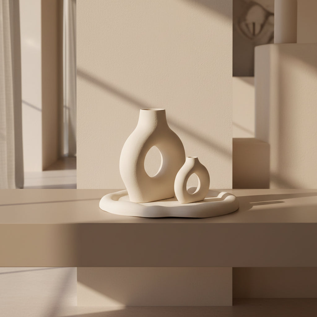NOMADE - Vase en Ciment fait main  | (Traité Anti-humidité)