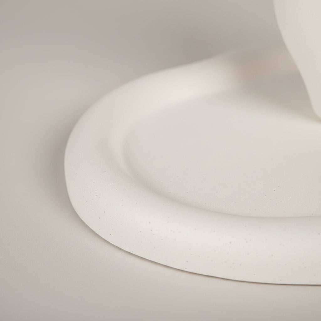 NOMADE - Vase en Ciment fait main BLANC (Traités Anti-humidité)