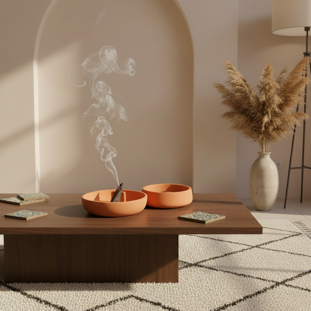 LE RITUEL - Porte Oud en Ciment fait main ORANGE | (Traité Anti-humidité)
