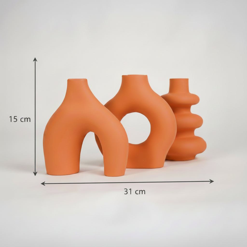 TURA - Vase en Ciment fait main ORANGE