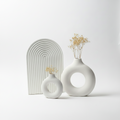 SOUFFRE - Vase en Ciment fait main BLANC
