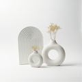 Ensemble de 2 vases en ciment fabriqué à la main + (plateau offert), à seulement 250 dirhams !